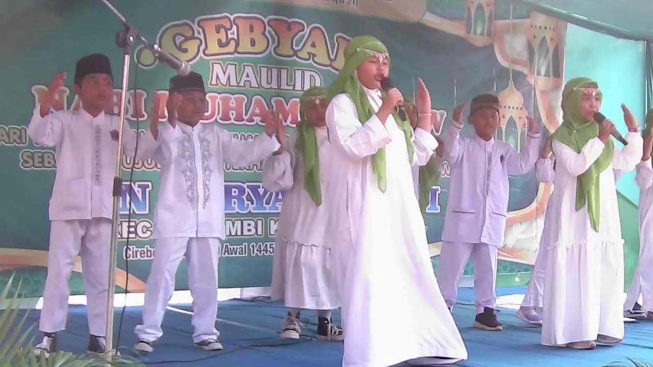 GEBYAR MAULID NABI MUHAMMAD SAW .  SDN KARYA MULYA 1 . Cirebon 14 Rabiul awal 1445H