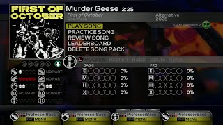 Rock Band 3: Custom Song "Murder Geese" by First of October