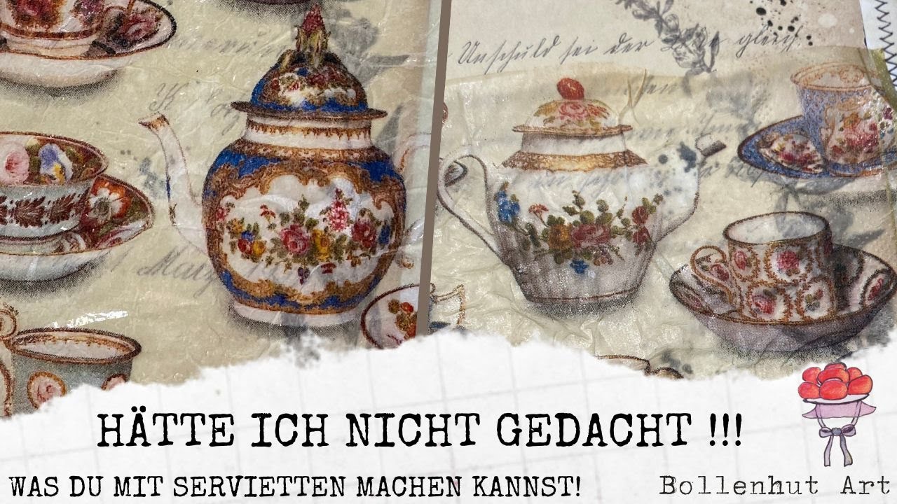 HÄTTE ICH NICHT GEDACHT‼️ WAS DU MIT SERVIETTEN MACHEN KANNST ❤️ BOLLENHUT ART ❤️