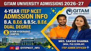 తెలుగు లో ( NEW VIDEO)  GITAM HYD CAMPUS ,PROGRAM (ITEP)  FEE & CLASS ROOM ?  screenshot 1