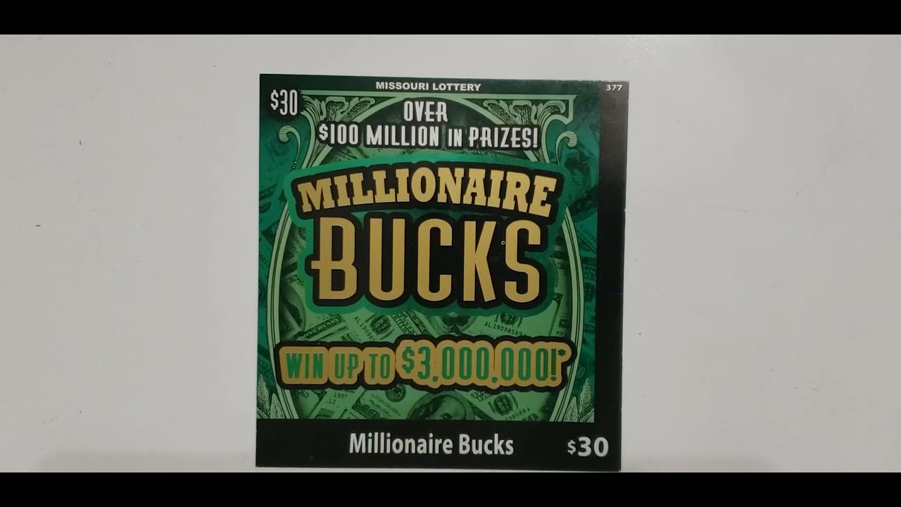30 Missouri Lottery Tickets Millionaire Bucks payoutbig YouTube