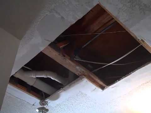 Hole In Popcorn Ceiling Repair Youtube