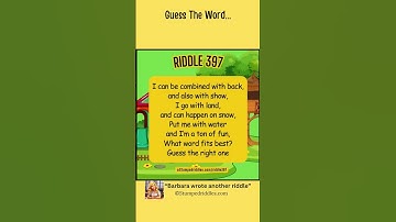 What is the word? Can you solve this riddle?
