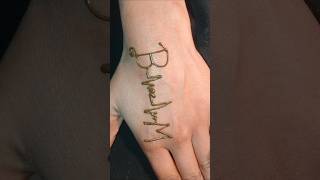 B M Letter Mahendi Design