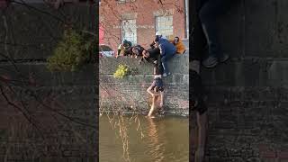 Good Samaritans Ban Together To Rescue Dog Stranded In Canal shorts