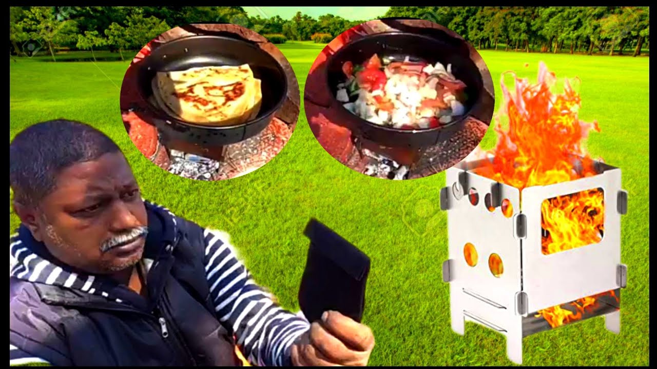 lixada portable stainless steel wood stove | camping stove | cooking