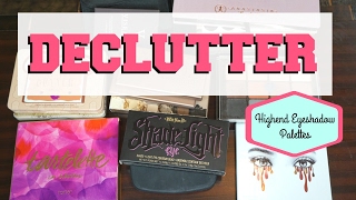 DECLUTTERING HIGHEND EYESHADOW PALETTES  2017!