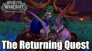 Malfurion and Tyrande In Game Cutscene In The Returning Quest Line in Patch 10.2.5