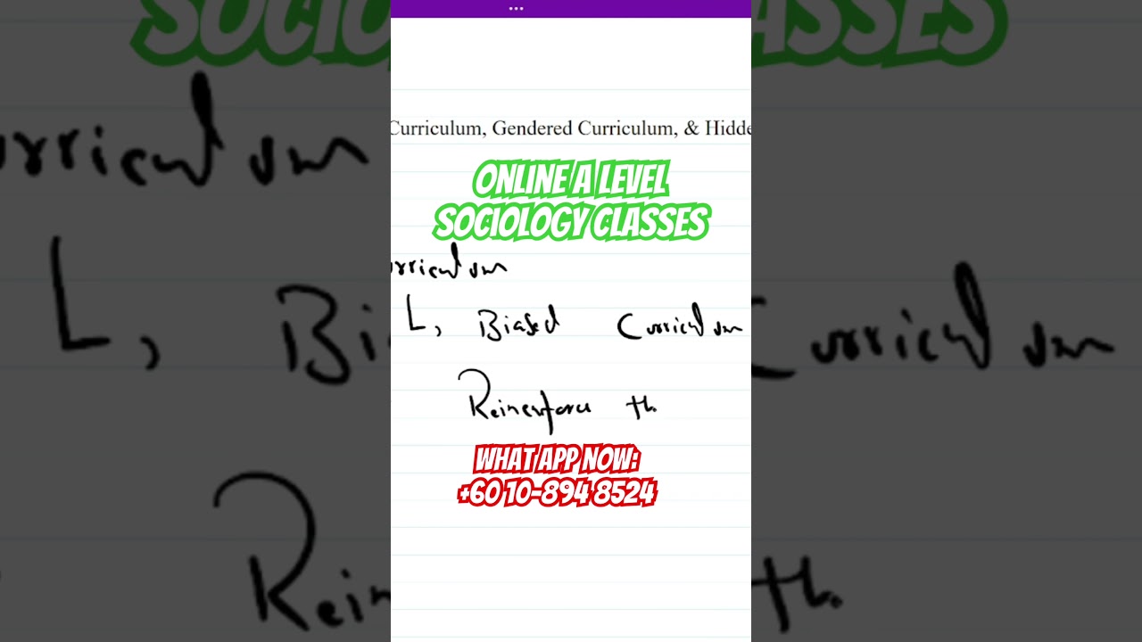 Online A level Sociology classes
