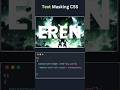 🔥Epic Text Masking Effect Using Pure CSS! #coding