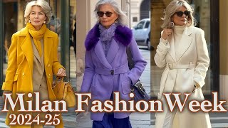 Unbelievably Beautiful Street Style from Milan.  Milan Fashion Week 2024-2025 Top Day 1 Outfits!