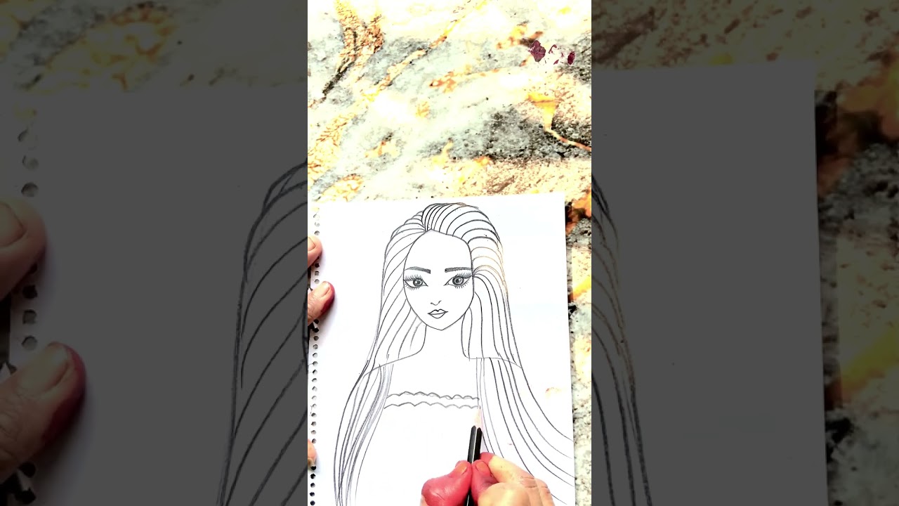 How to draw barbi dall art..||