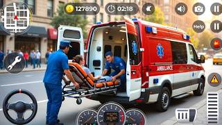 Simulator Penyelamatan Ambulans Kota - Mengemudi Ambulans Darurat 911 AS 3D: Gameplay Android screenshot 4
