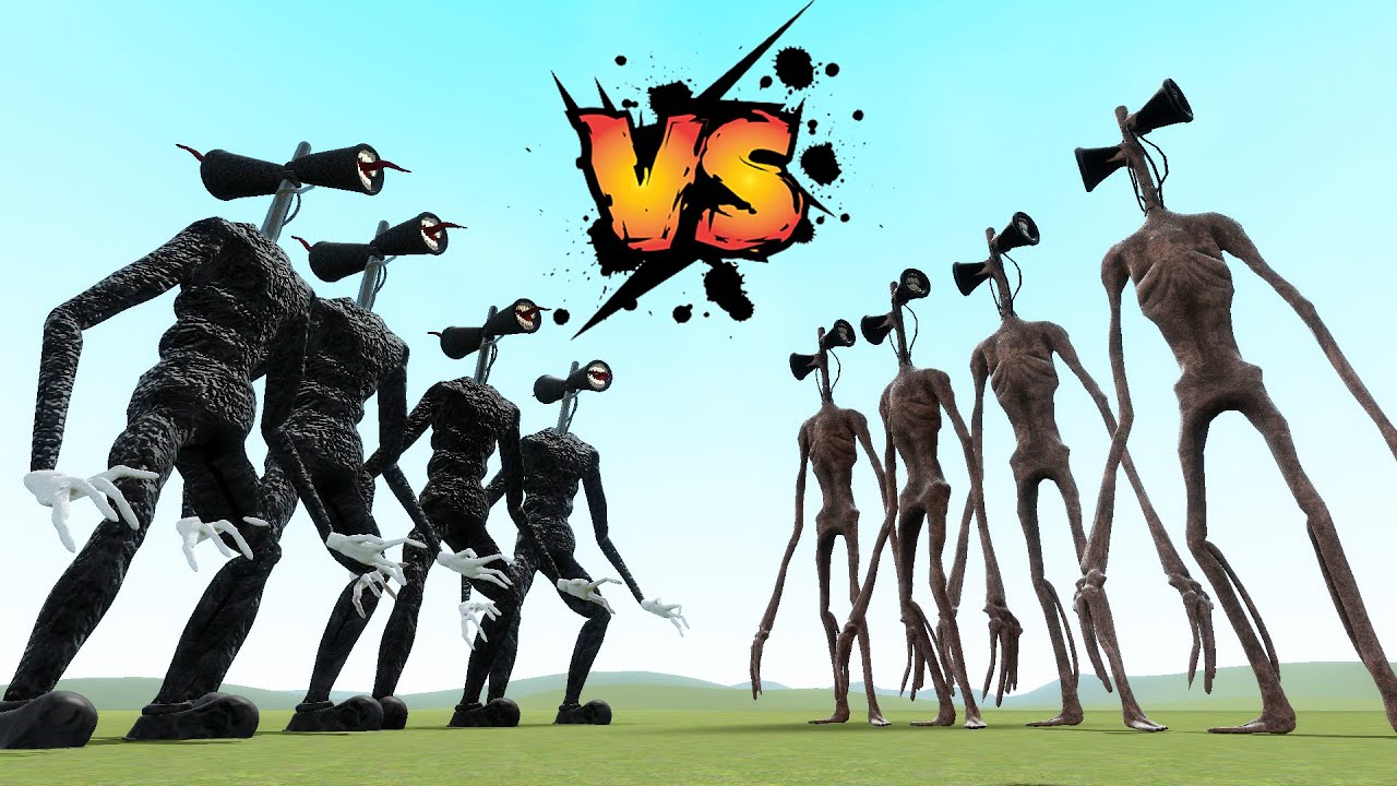 SIREN HEAD VS CARTOON SIREN HEAD VS TREVOR HENDERSON CREATURES - Garry ...