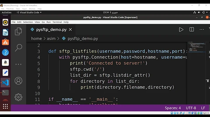 How to Establish an SSH connection with the server using pysftp in Python