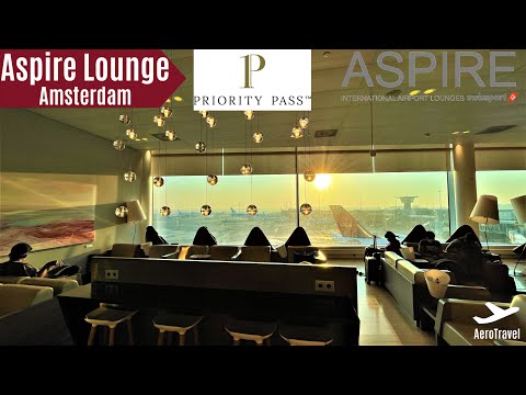 ASPIRE LOUNGES AMSTERDAM SCHIPHOL AIRPORT | SCHENGEN and NON-SCHENGEN PRIORITY PASS LOUNGE REVIEW 4K
