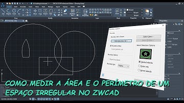 Como medir a área e o perímetro num espaço irregular no ZWCAD