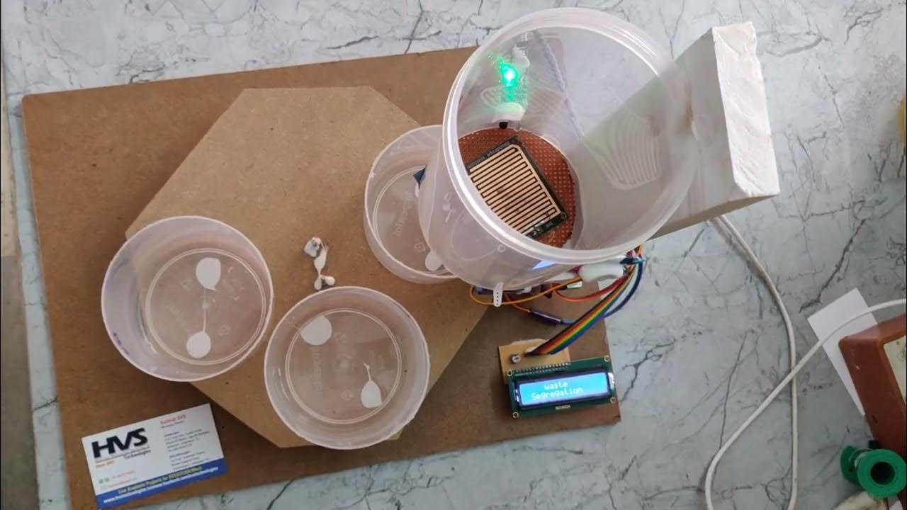 Automatic Waste Segregation System (Dry,Wet,Metal) using Arduino Circuit Diagram