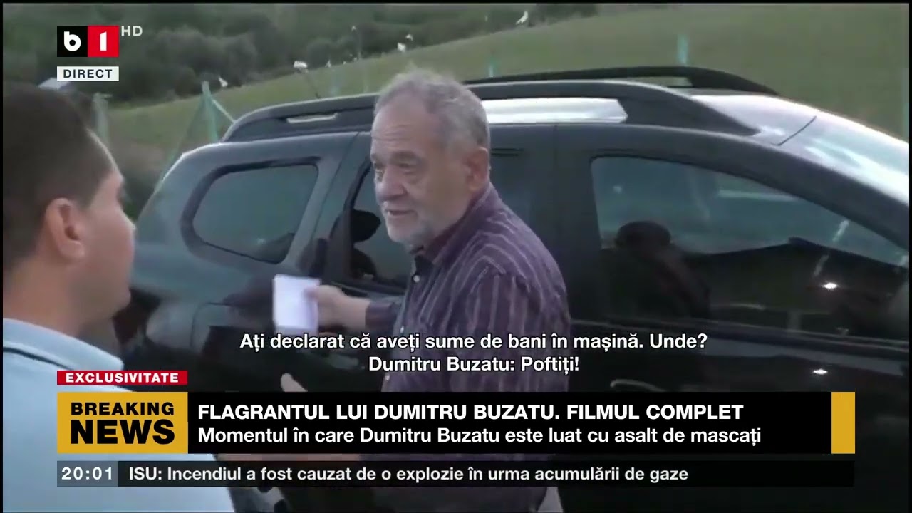 EXCLUSIV B1TV: Filmul complet al flagrantului în urma căruia Buzatu a fost arestat pentru luare de
