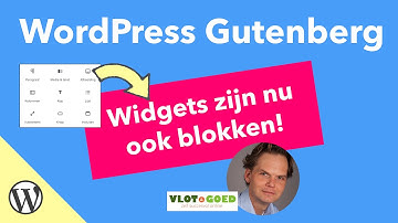 WordPress widgets instellen (met Gutenberg blokken, versie 5.8)