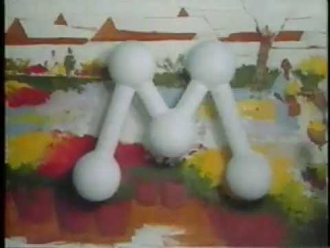 Vinheta da Tv Manchete. O artista plstico Romanelli pintando o M da Manchete em 1997.