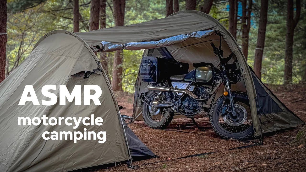 Я отправился в своё первое путешествие на мотоцикле за 400 долларов. Кемпинг ASMR [4K]