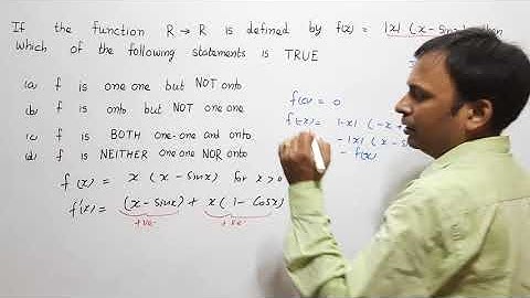 JEE Advanced 2020 Mathematics Paper I- How to check  whether a given function is one one and onto