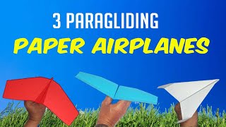 3 Paragliding Paper Planes - how to make a paper airplane - Best Paper Plane Origami