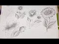 Drawing class tutorial part-12Flower drawings, drawing class make easy#Bedsheetpainting