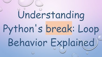 Understanding Python