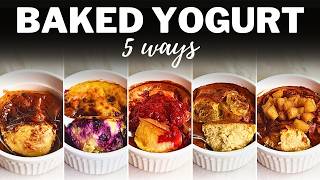 BAKED YOGURT » 5 Easy Recipes for High-Protein Breakfast or Dessert | Air Fryer or Oven screenshot 2