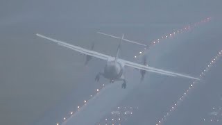 EXTREME WINDY landings with NO VISIBILITY in Madeira