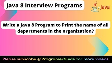 Write a Java 8 Program to Print the name of all departments in the organization?