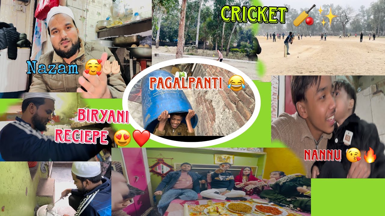 Mama ne hamare liye biryani 😍 mama le sath gaye cricket khelne ❤️ nazam 🥰🤲🏻