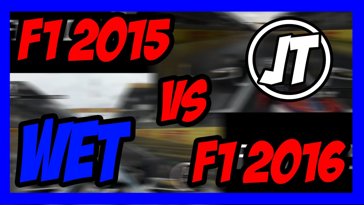 F1 2015 Gameplay vs F1 2016 Gameplay Wet Weather (Game Audio)
