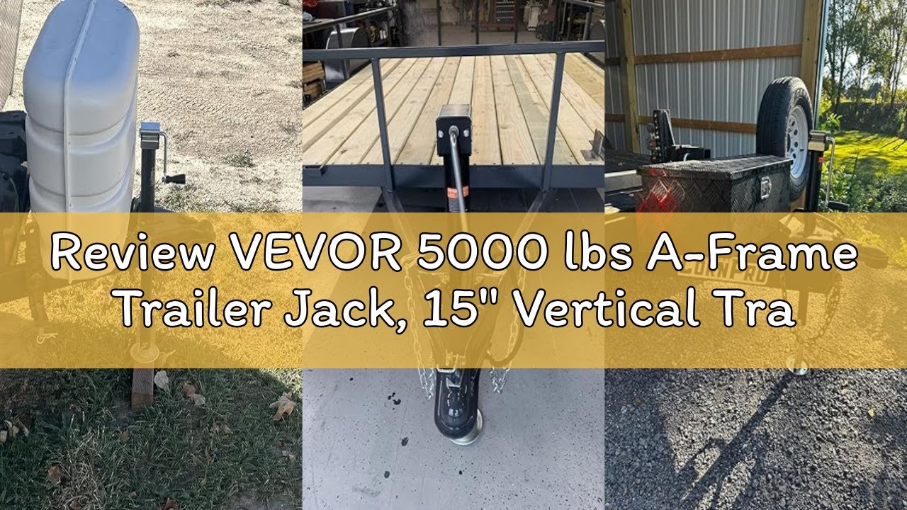 Review VEVOR 5000 lbs A-Frame Trailer Jack, 15" Vertical Travel, Adjustable Drop Leg, for Horse, Uti