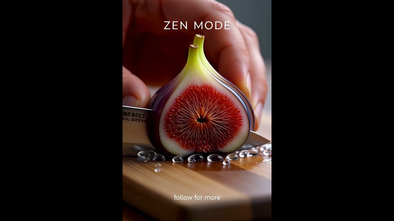 Perfect Glass Fig Cuts ASMR 🍇🧊🔪 | Crisp Knife Sounds