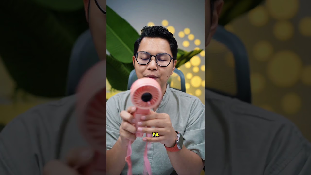 JISULIFE Kipas Angin Mini Portable 5000mAh Kipas USB Lipat Dengan 5 Gigi Angin Kencang