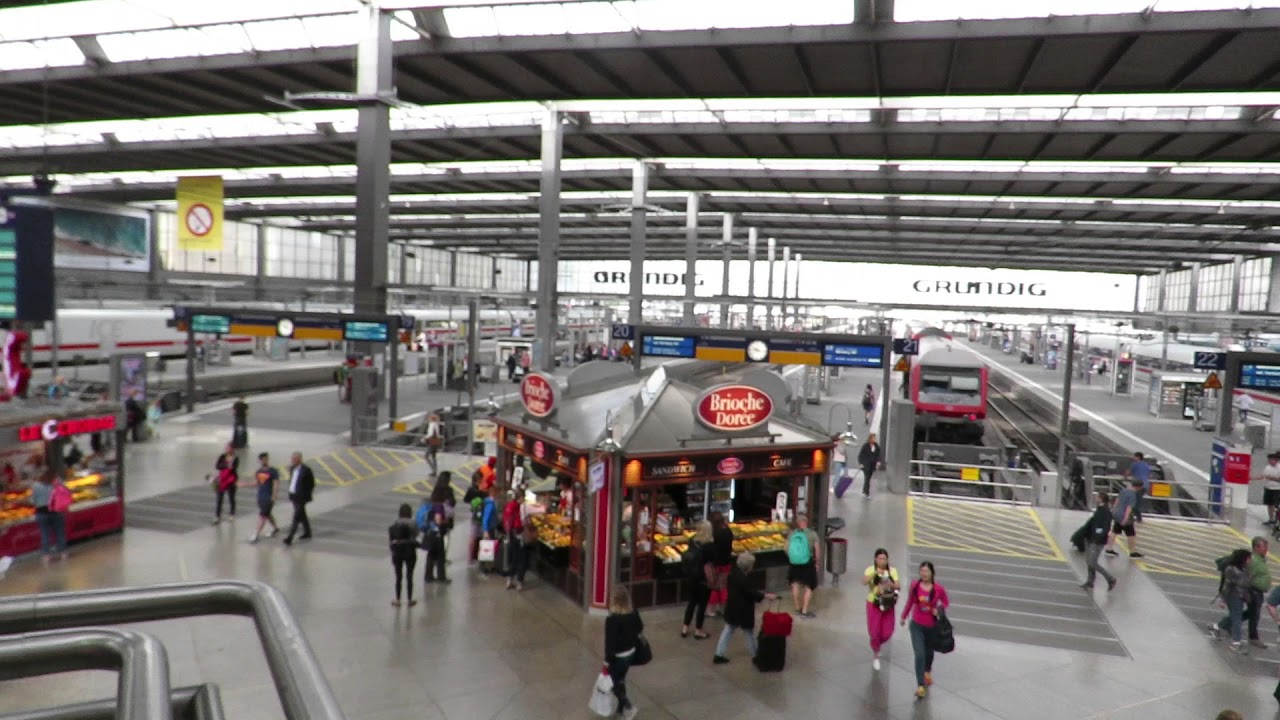 Comparación Sensible diente Estación de trenes de Munich. (Alemania). - YouTube