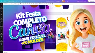 Como editar o Pack Kit Festa no Canva