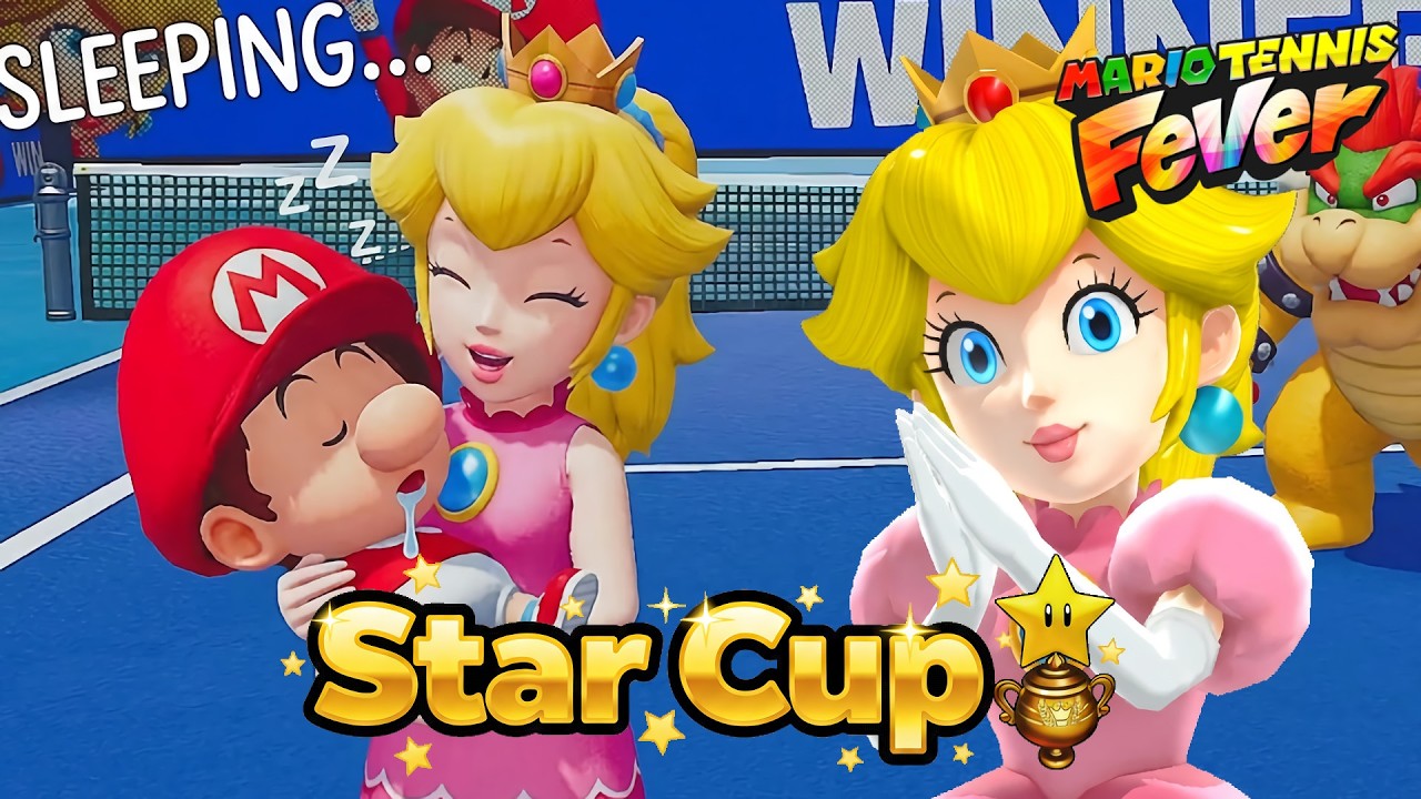 Mario Tennis Fever Peach & Baby Mario - Star Cup (Swerve Racket