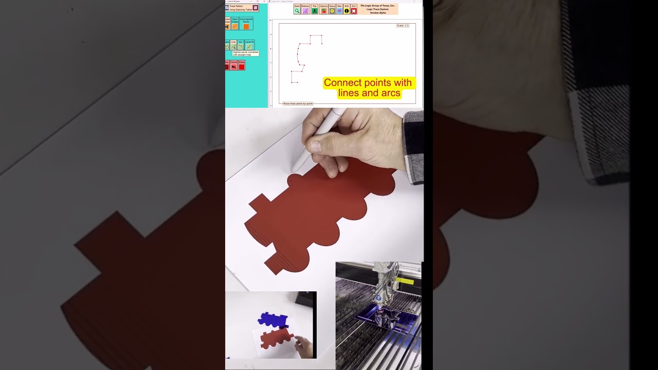 Today is a good day to trace & cut an acrylic pattern using a laser cutter 