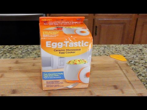 As Seen on TV Egg-Tastic Microwave Egg Cooker and Poacher, White/Orange