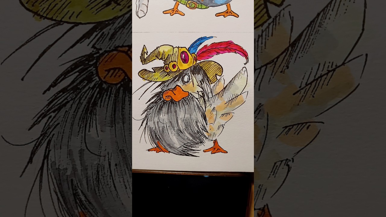 Día 101 | Pato Mago #dibujo #pato #art #novia #draw #artist #mago #wizard #ratablanca #arte #rock