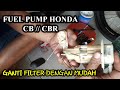 Cara ganti saringan bensin // fuel pump di motor injeksi