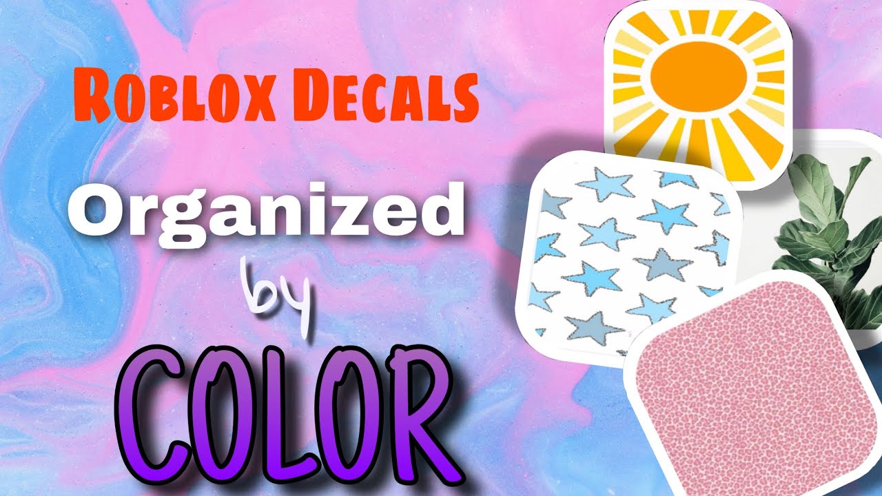 Roblox Decals *ORGANIZED BY COLOR* - YouTube