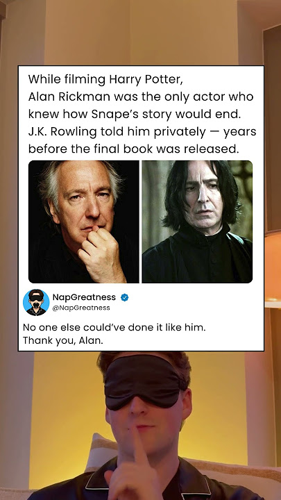In Harry Potter (2001), Alan Rickman was the only actor who knew how Snape’s story would end
