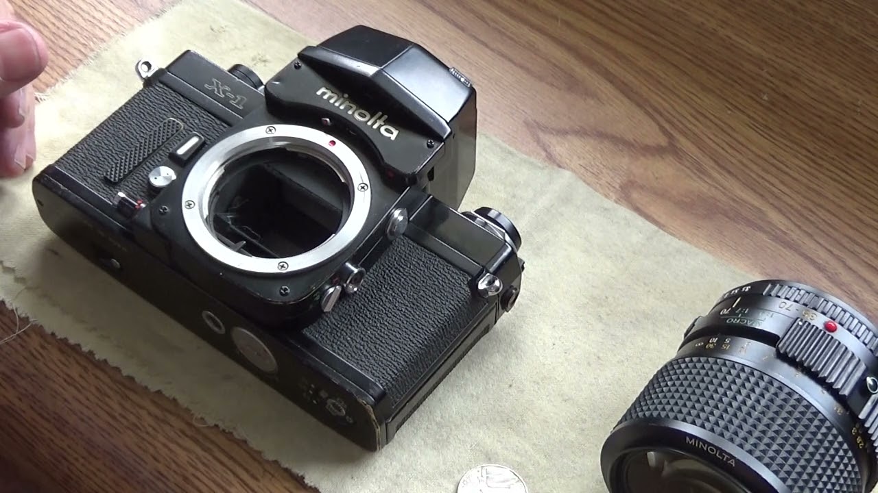 minolta X-1, XM, XK; It's not broken, supposed to do that - YouTube