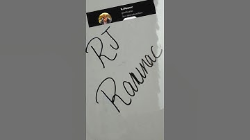 🤩🤩 Rj Raunac YouTube channel name in cursive handwriting #rjraunac #rj @RJRaunac