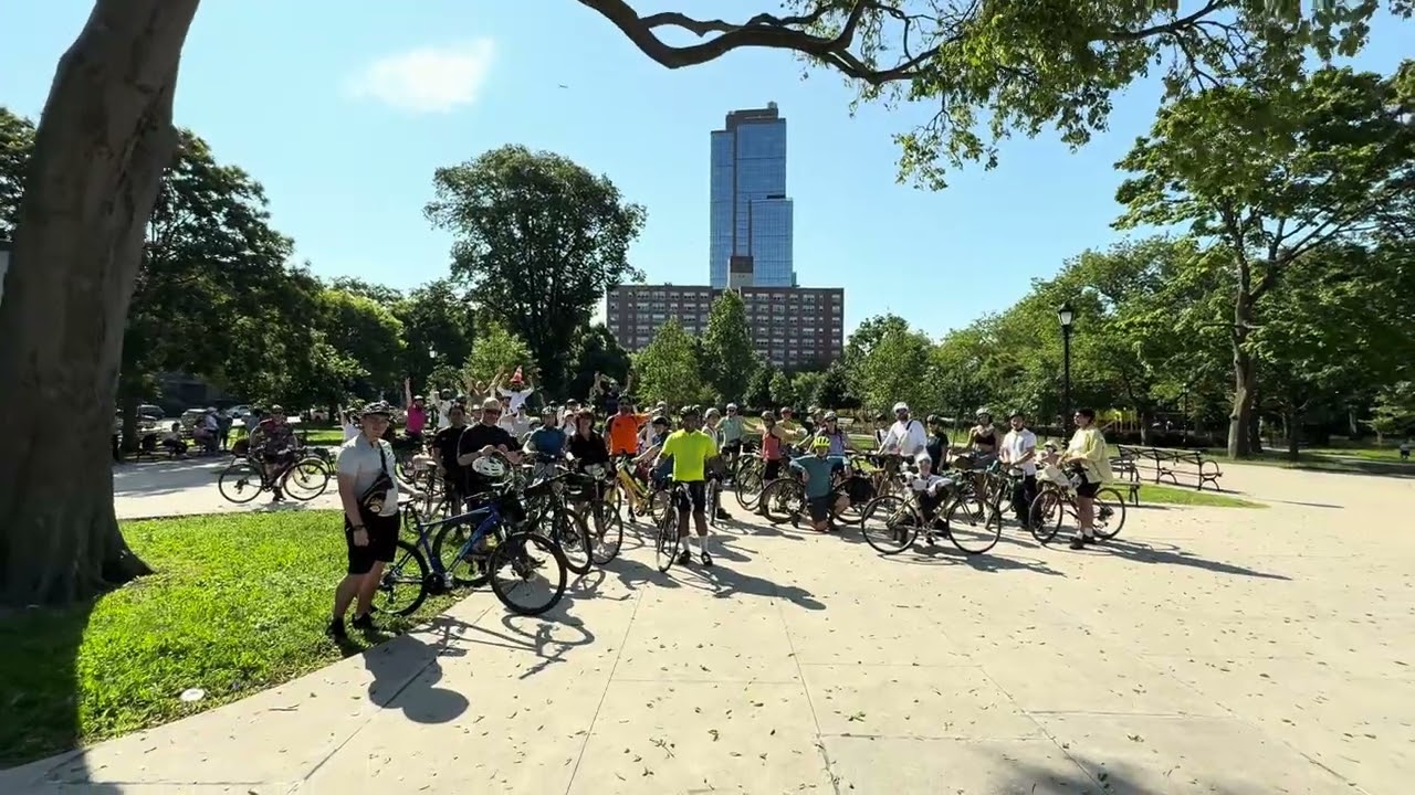 New York Pineapple Ride 2025 annual NYC metro charity ride Morning kick off at Bensonhurst Park